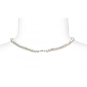 Collana Perle P.Perlagione 4½x5-7½x8-9/10mm Argento 925°/°°+Rh C.Z. bianco/verde