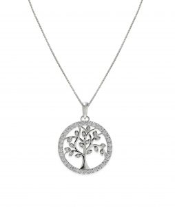 Pendente con catena in Argento 925‰+Rh, C.Z