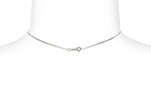 Pendente con catena in Argento 925‰+Rh, C.Z
