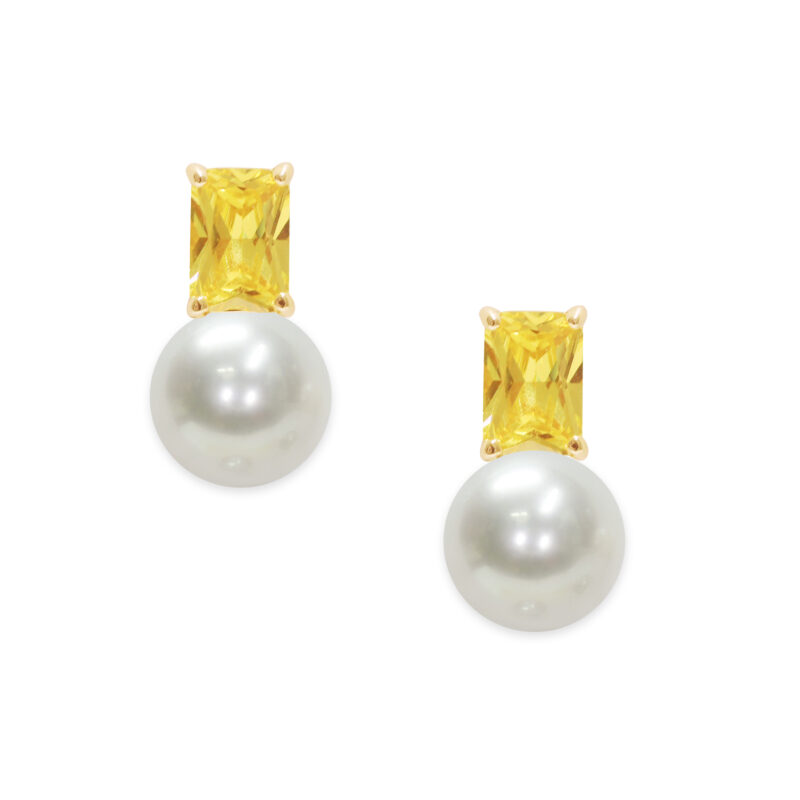 Orecchini Argento 925‰ dorato  Orecchini Argento 925‰ dorato Perle Piena Perlagioen bottone 7X7½mm